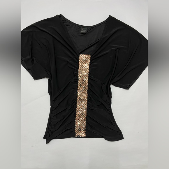 Anisette - true y2k Mcbling sequin shirt with butterfly sleeves - size small - Picture 2 of 10